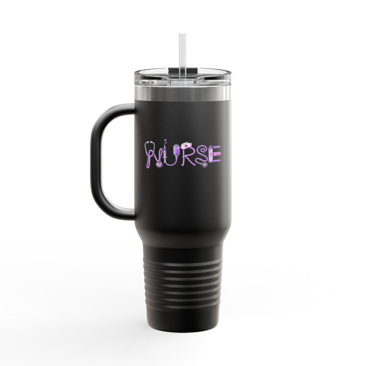 Insulated Travel Mug — Nurse Stethoscope Script