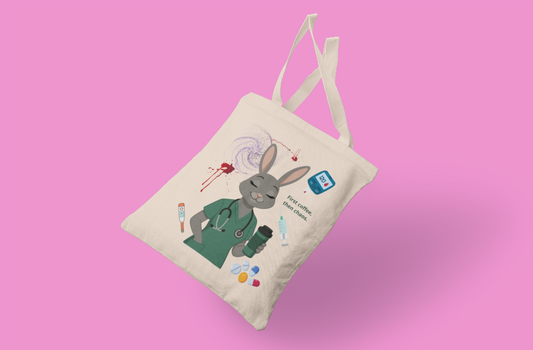 Canvas bag - Coffee Bunny.