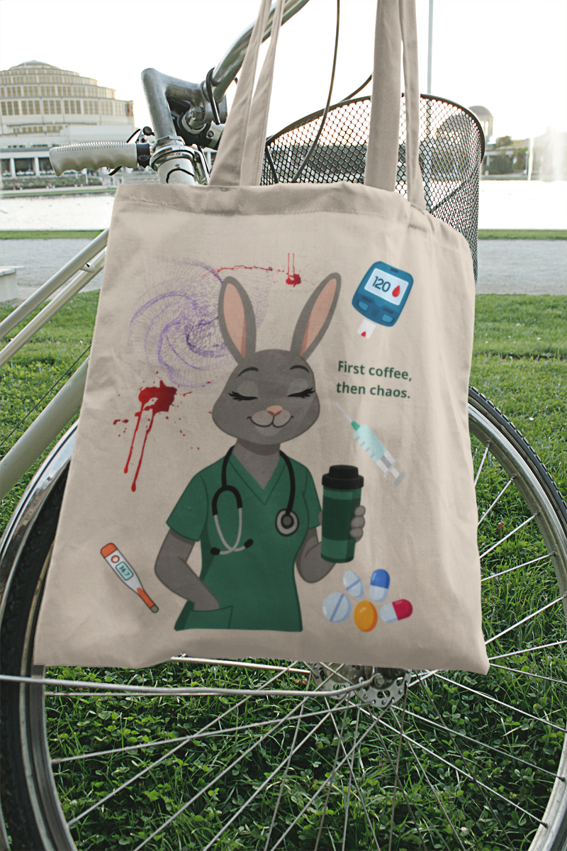 Canvas bag - Coffee Bunny
