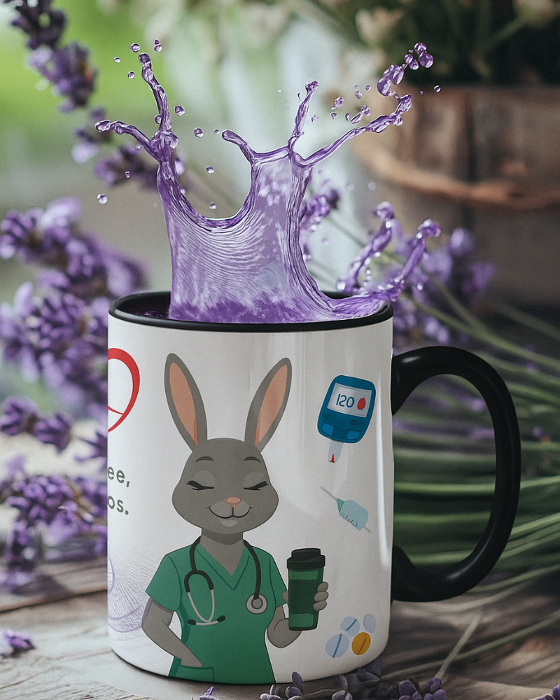 Coffee mug - Coffee Bunny black