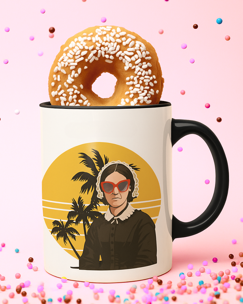Coffee mug - Go with the Flo black