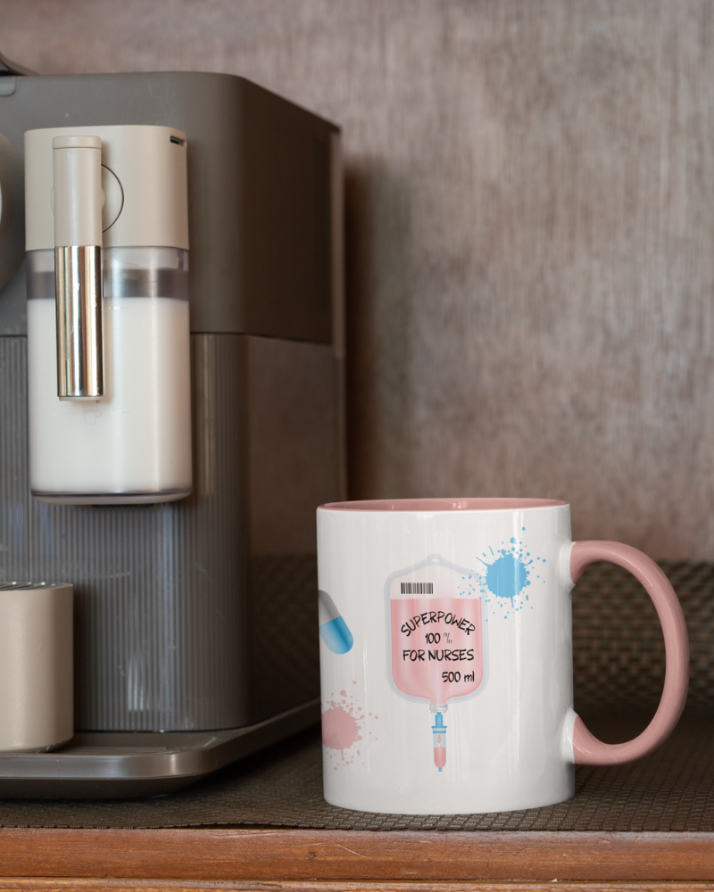 Coffee mug - Superpower pink