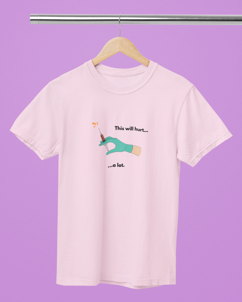Tee shirt - This will hurt pink