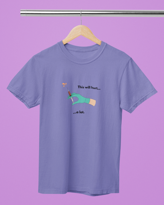 Tee shirt - This will hurt violet