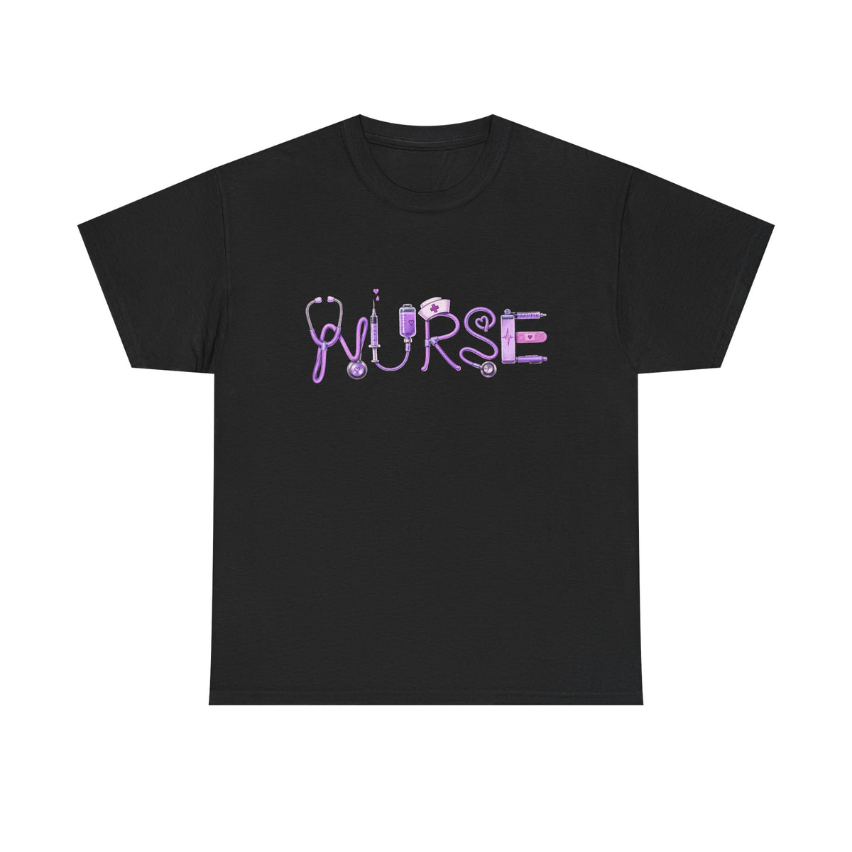 Cotton Tee - Nurse Stethoscope Script