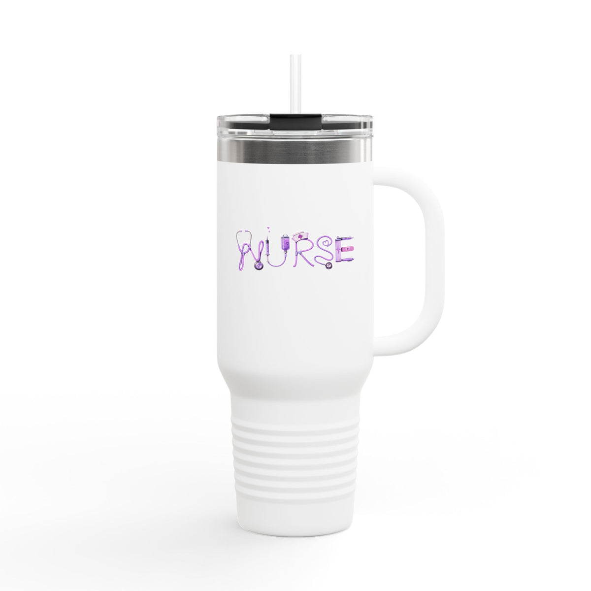 Insulated Travel Mug — Nurse Stethoscope Script