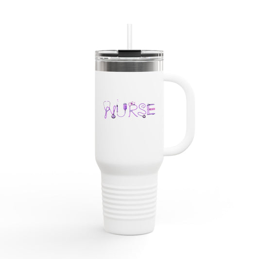 Insulated Travel Mug — Nurse Stethoscope Script
