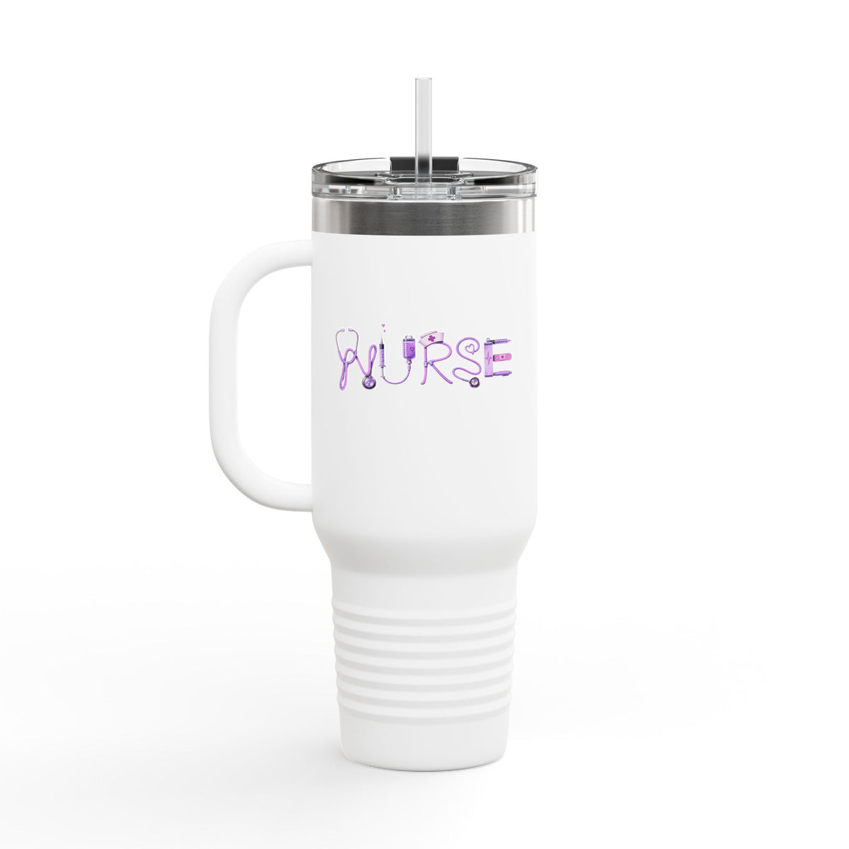 Insulated Travel Mug — Nurse Stethoscope Script