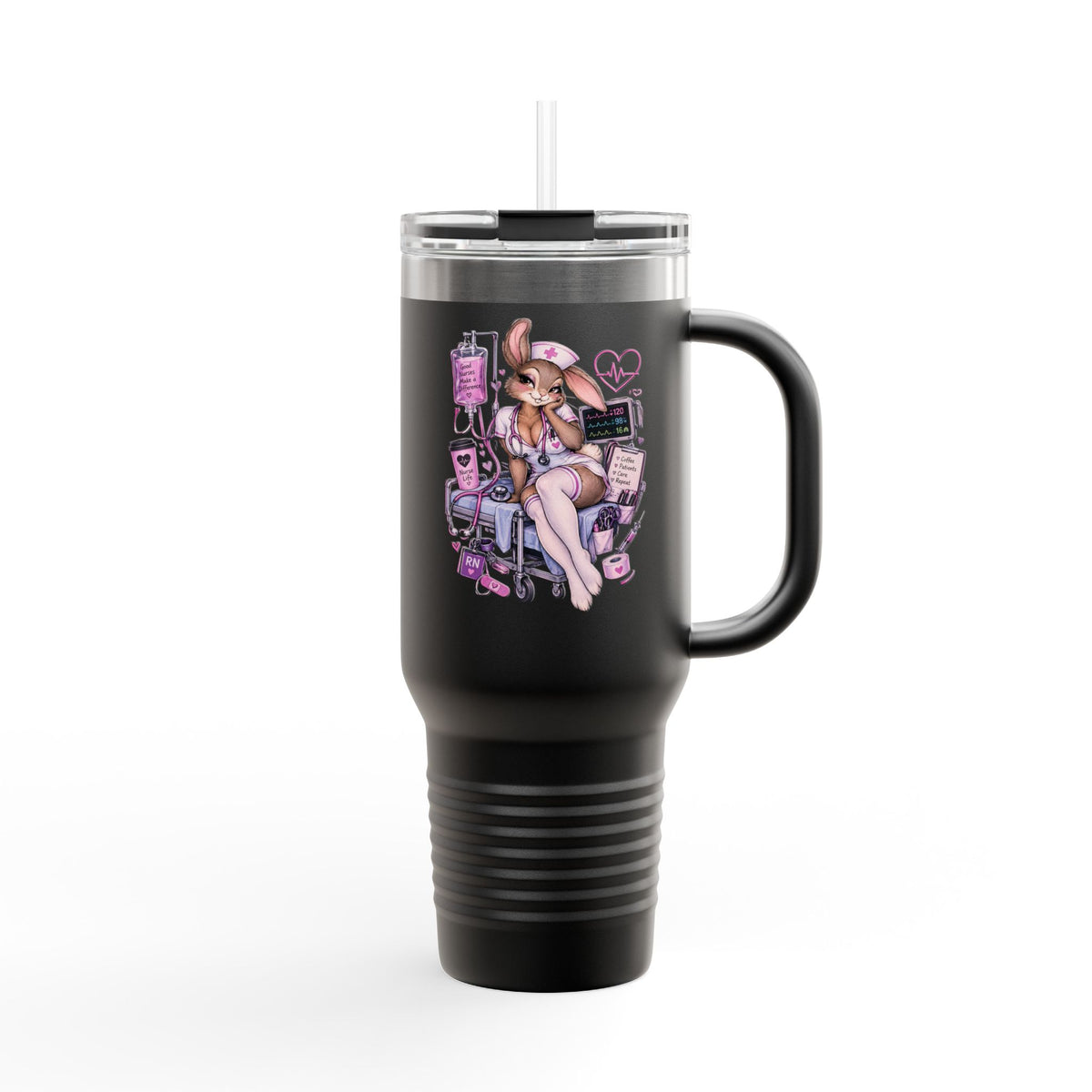 Insulated Travel Mug — Nurse Bunny