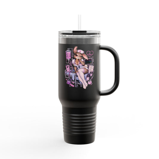 Insulated Travel Mug — Nurse Bunny