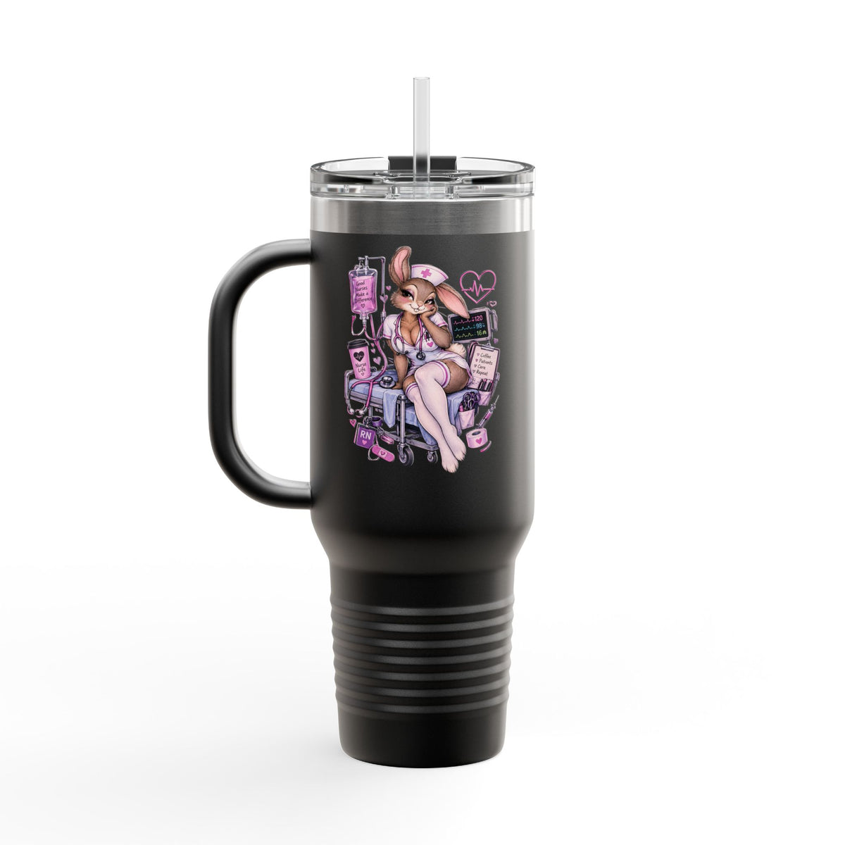 Insulated Travel Mug — Nurse Bunny