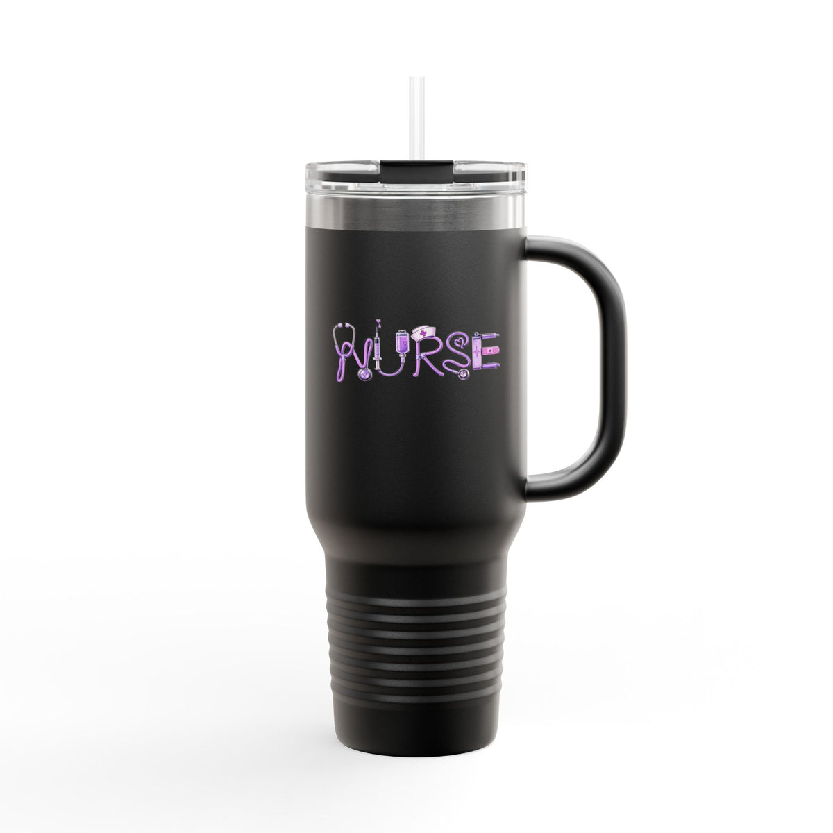 Insulated Travel Mug — Nurse Stethoscope Script