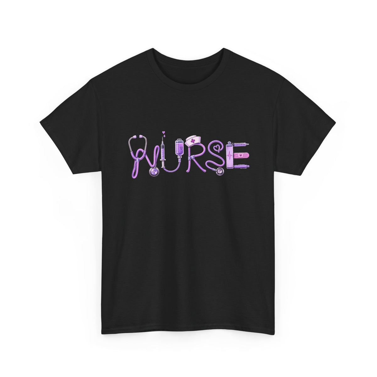 Cotton Tee - Nurse Stethoscope Script