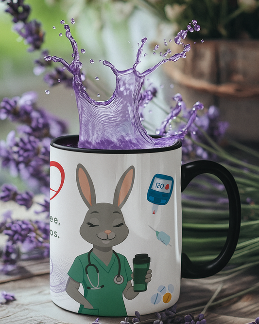 Coffee mug - Coffee Bunny black